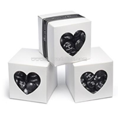 White Heart-shaped Window Favor Boxes