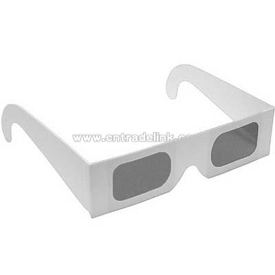 White frame polarized 3D glasses
