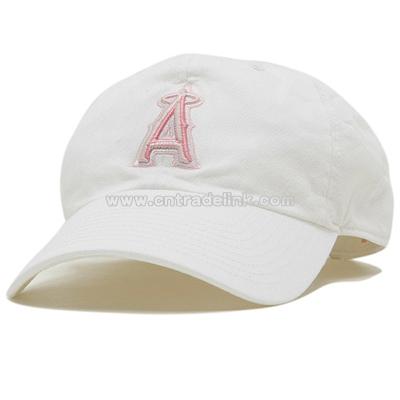 Women's White & Pink Adjustable Cap