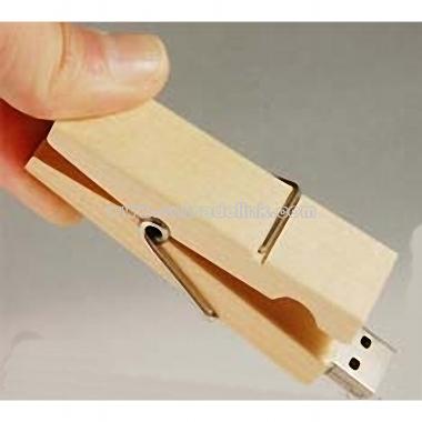 Wood Clip USB Flash Disk