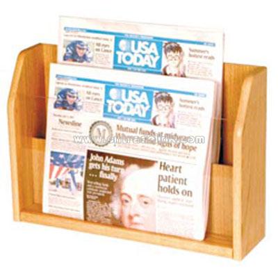 Wood Newspaper Holder