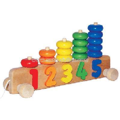 Wooden Abacus on Wheels