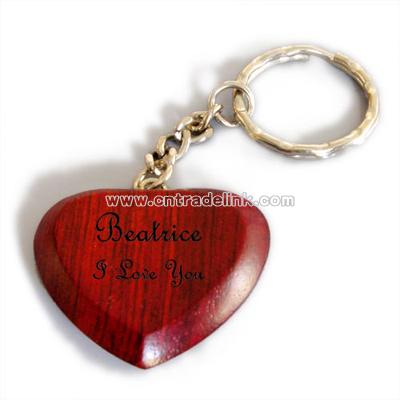 Wooden Heart Key Chain