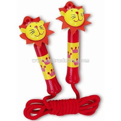 Wooden Lion Skipping Rope