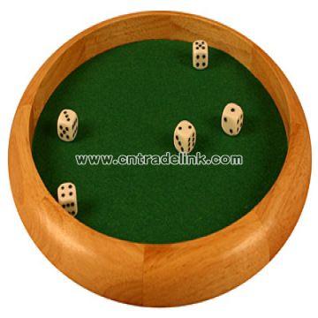 Wooden Round Dice Tray