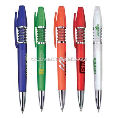 flexible spring plunger ballpoint pen