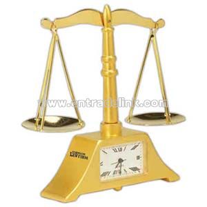 gold desk clock