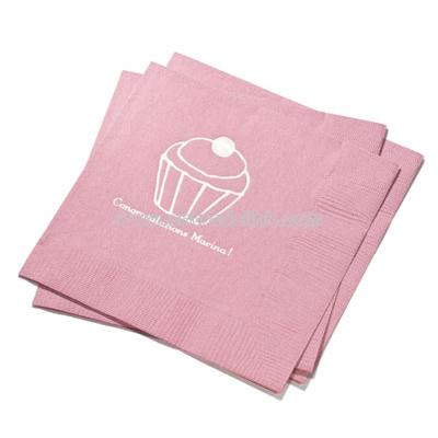 hot pink cupcake personalized napkin