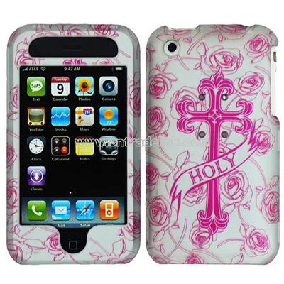 iPhone 3G/3GS Pink Holly Cross Protector Case