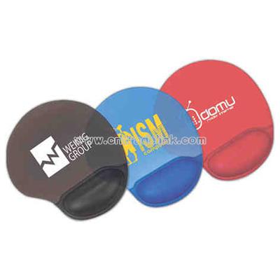 oval neoprene mouse pad with gel wrist rest