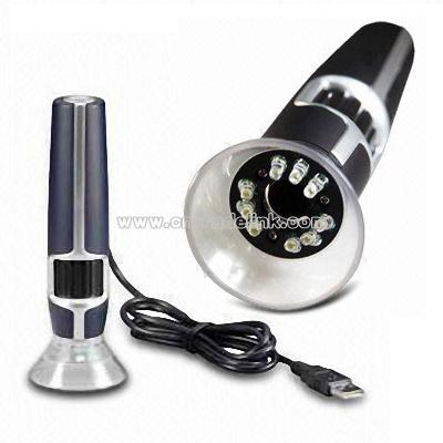 1.3-megapixel USB Digital Microscope with LED Flashlight