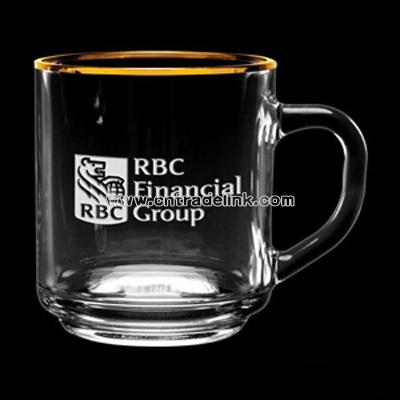 10 oz. Etched Capri Glass Coffee Mug