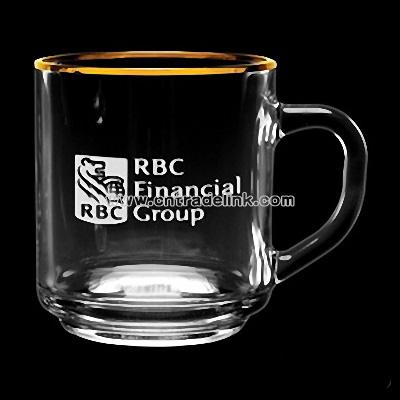 10 oz. Etched Capri Glass Coffee Mug
