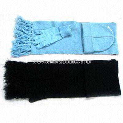 100% Acrylic Scarf Set
