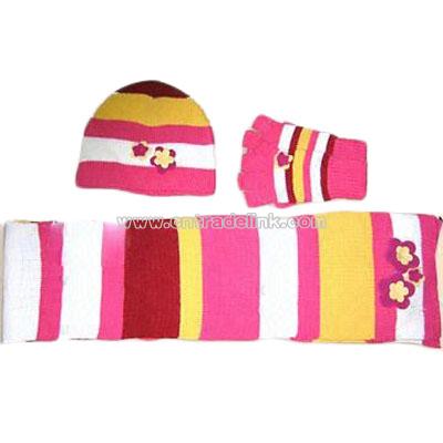 100% Acrylic Scary/Hat/Glove