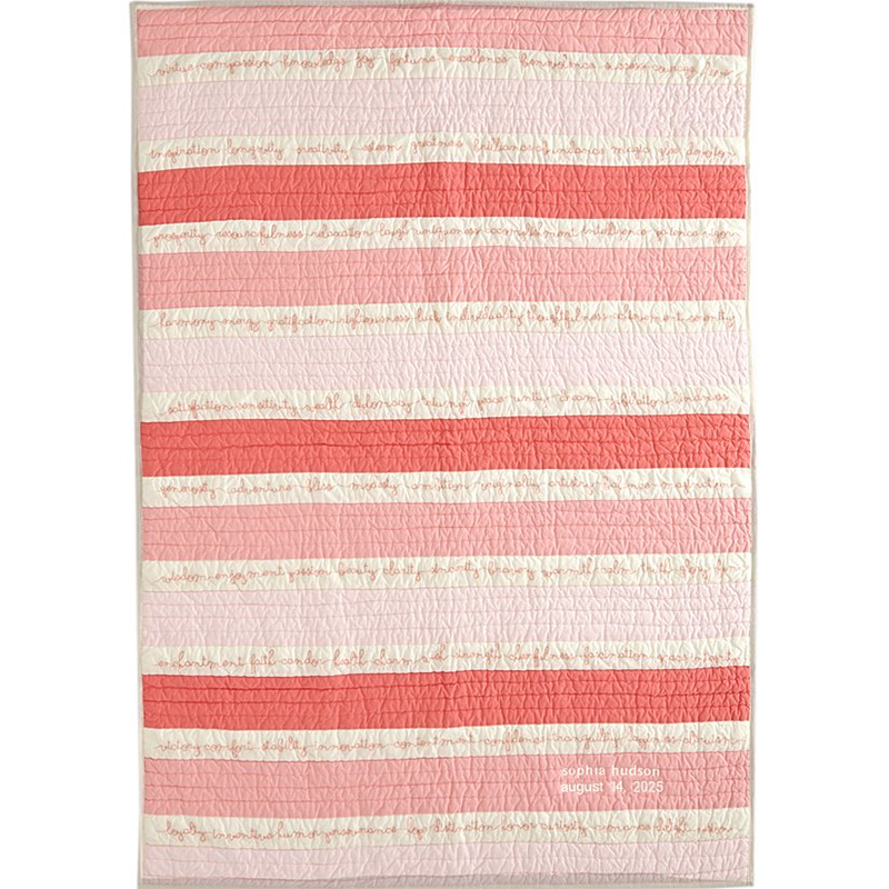 100 Cherished Wishes Personalized Baby Quilt