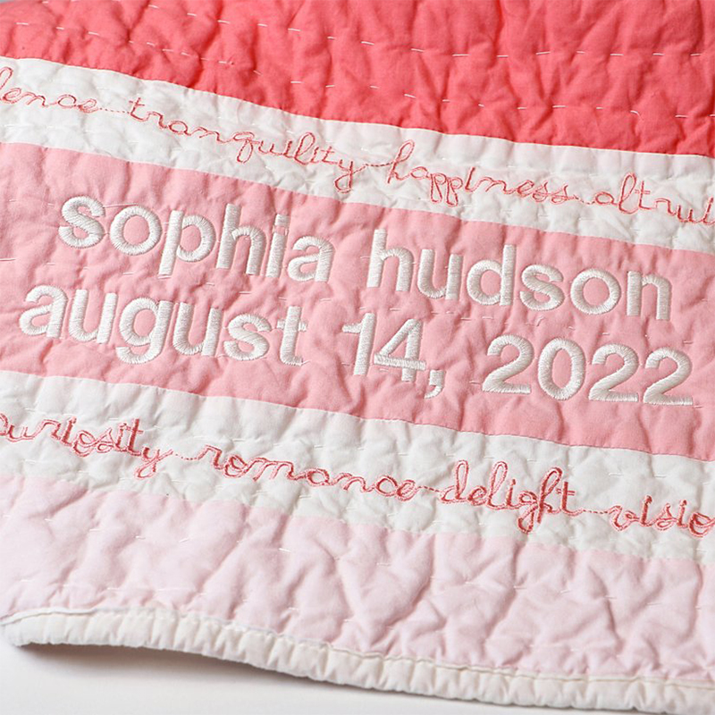 100 Cherished Wishes Personalized Baby Quilt