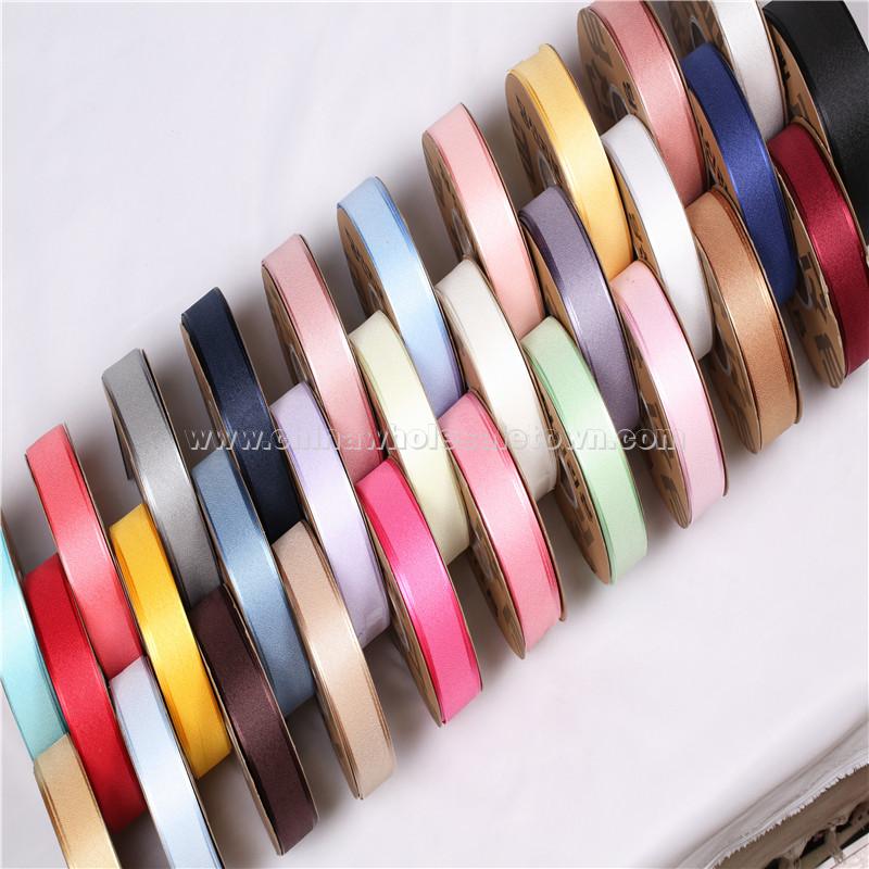 100% nylon pure color fashion satin ribbon for Bow DIY