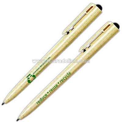 100% recycled plastic barrel pen