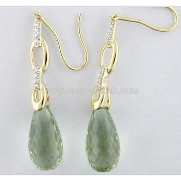 10k Gold Amethyst Earrings
