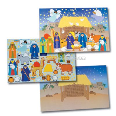 12 Design Your Own! Giant Nativity Sticker Scenes