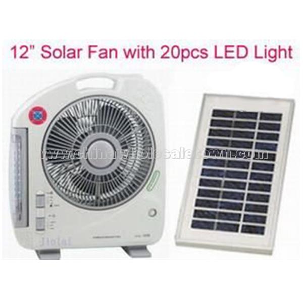 12 inch solar fan with 20 leds