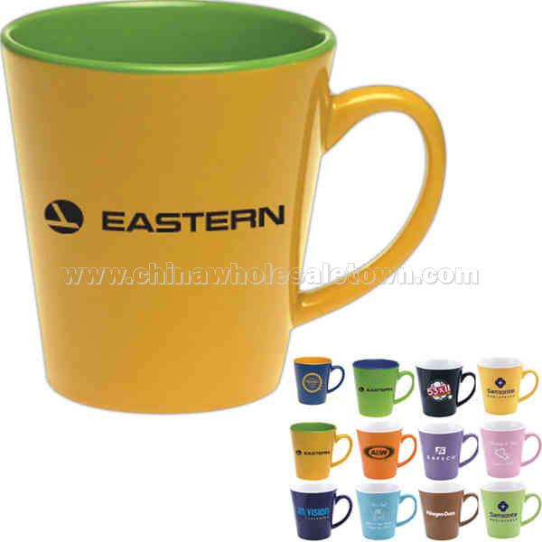 12 oz. two tone tapered latte coffee mug