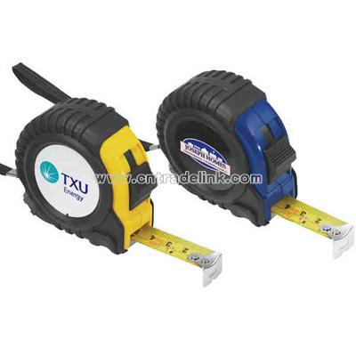 16 foot tape measure in plastic case and protective rubber sleeve