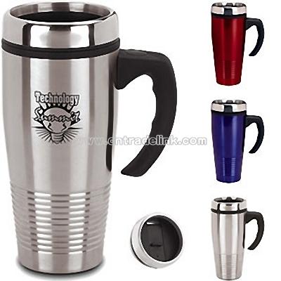 16 oz. Stainless Ridged Mug