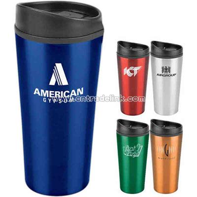 16 oz. stainless tumbler with slider lid.