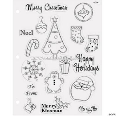 18 Christmas Clear Stamps
