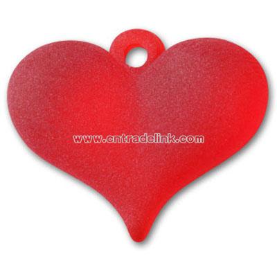 18x15mm Matte Ruby Red Resin Heart Pendant