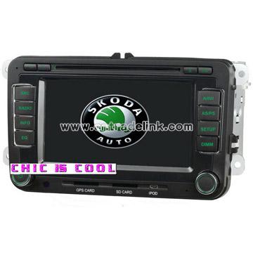 2 Din Car DVD Player with GPS Dual Zone, DVB-T for Skoda