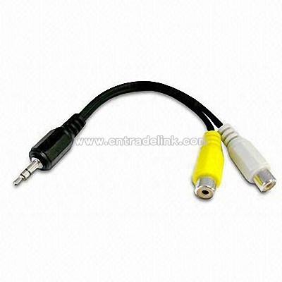 2 RCA Female to 1 Stereo Jack Cable
