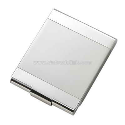 2 Tone Silver Flip Open Cigarette Case