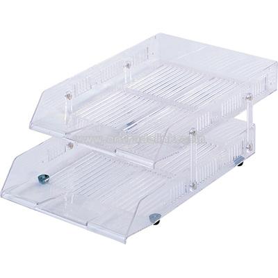 2 layer movable file tray