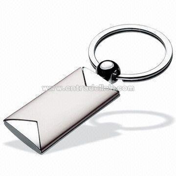 2-tone Metal Keychain with Matt Nickel Finish