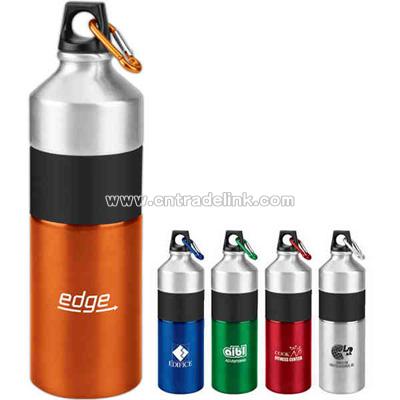 25 oz. single wall aluminum steel water bottle with 2-tone design