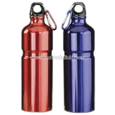 27 oz. aluminum sport bottle/water bottle with carabiner key chain