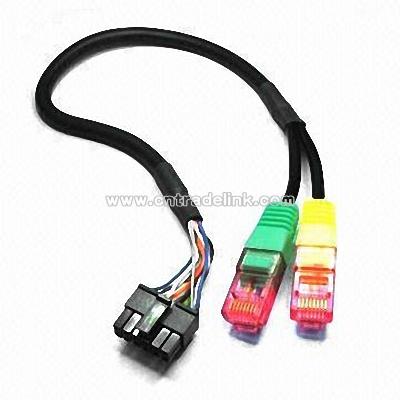 2x RJ 45 to Crimp-type Connector
