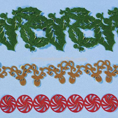 3 Christmas Adhesive Felt Ribbons