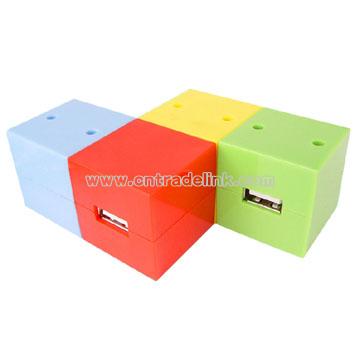 3 Port USB Hub + Bluetooth Dongle - Rubix Cube Design