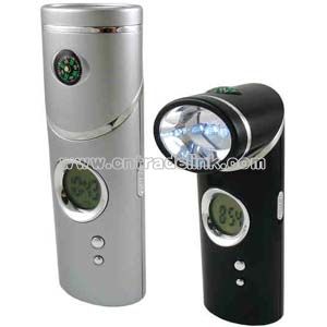 3 bright LED light with clock