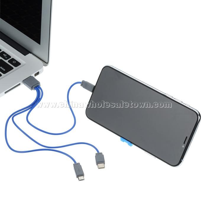 3-in-1 Cable Wrap with Phone Stand