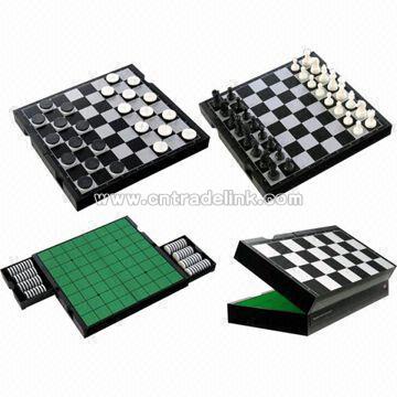 3-in-1 Magnetic Chess/Checkers/Reversi