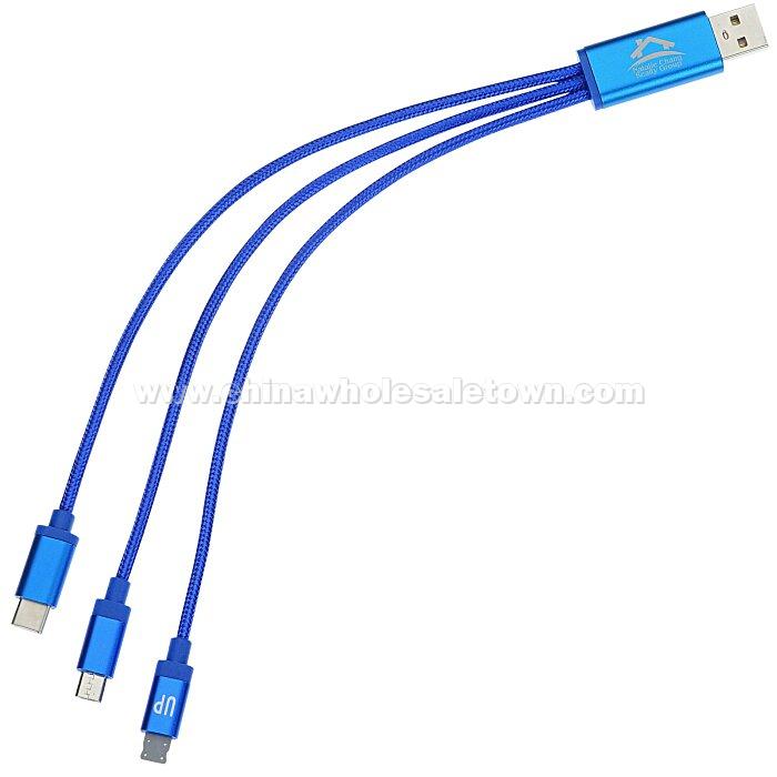 3-in-1 Metallic Charging Cable