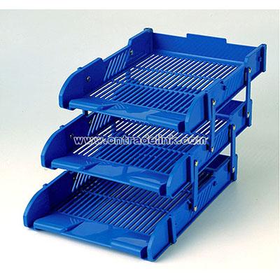 3 layer movable file tray