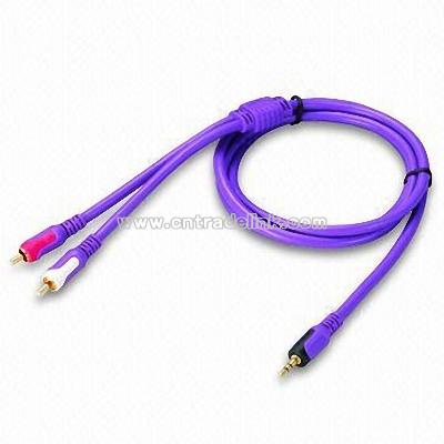 3.5 Stereo to 2RCA Audio Cable