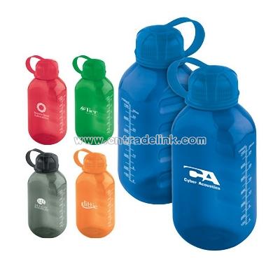 32oz rectangle-shaped easy-grip canteen bottle with grooves