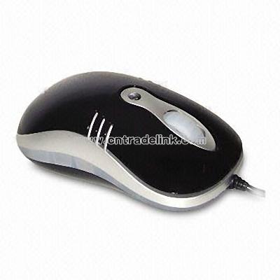 3D Optical Mouse with Decorative LED Light under Scroll Wheel